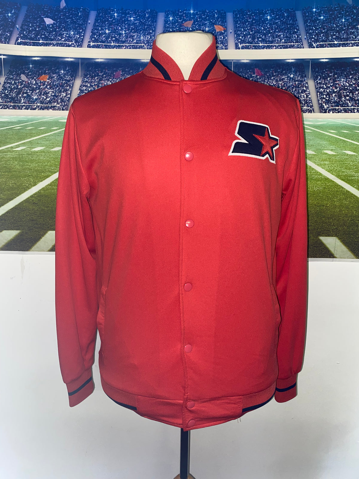 Starter popper Varsity Jacket in Size Medium
