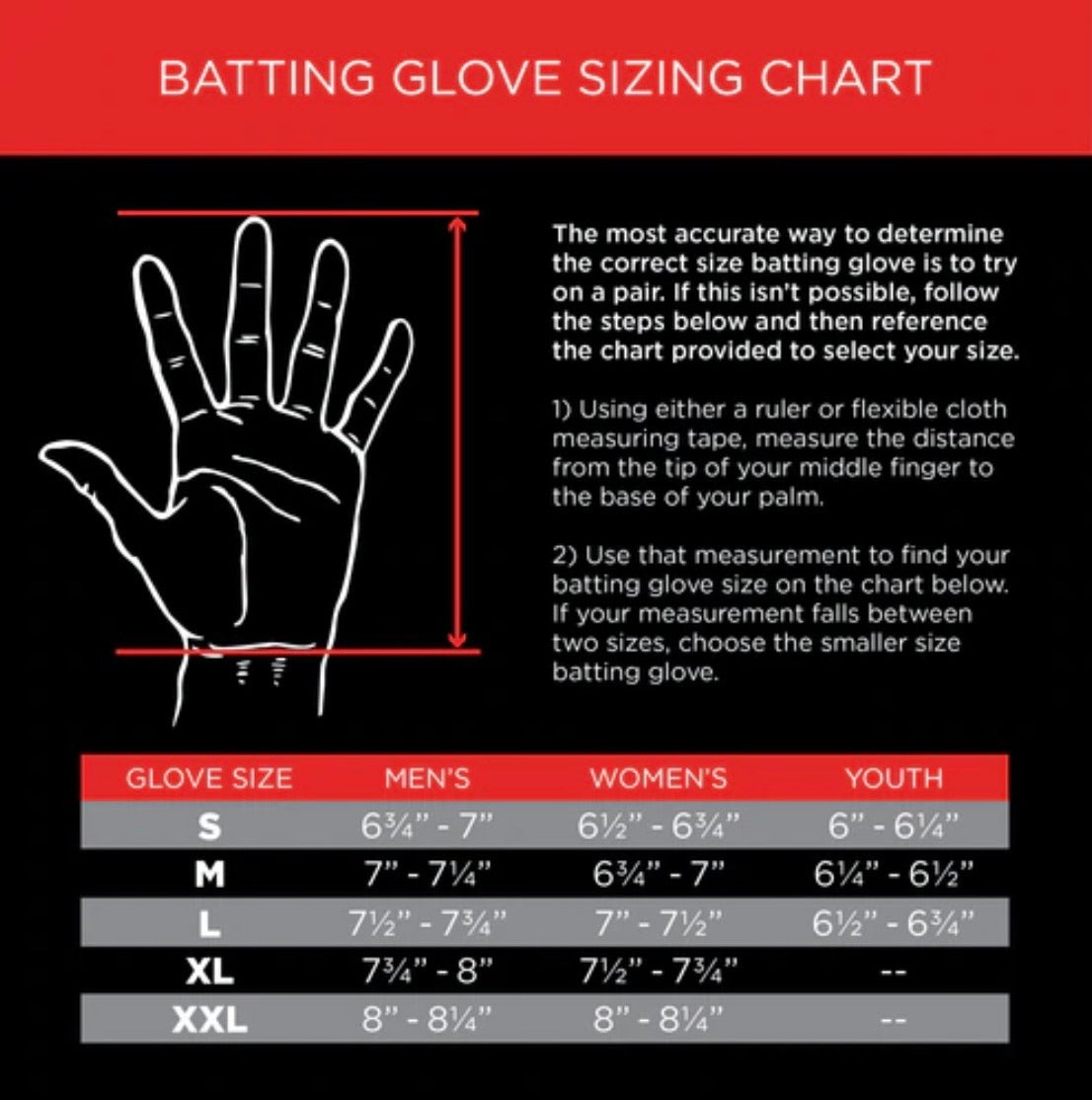 Batting gloves xl on sale